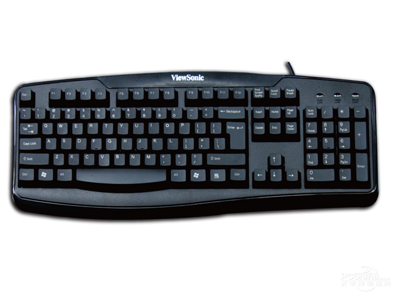 优派KU100  键盘 有线键盘磨砂键帽 USB接口有线键盘