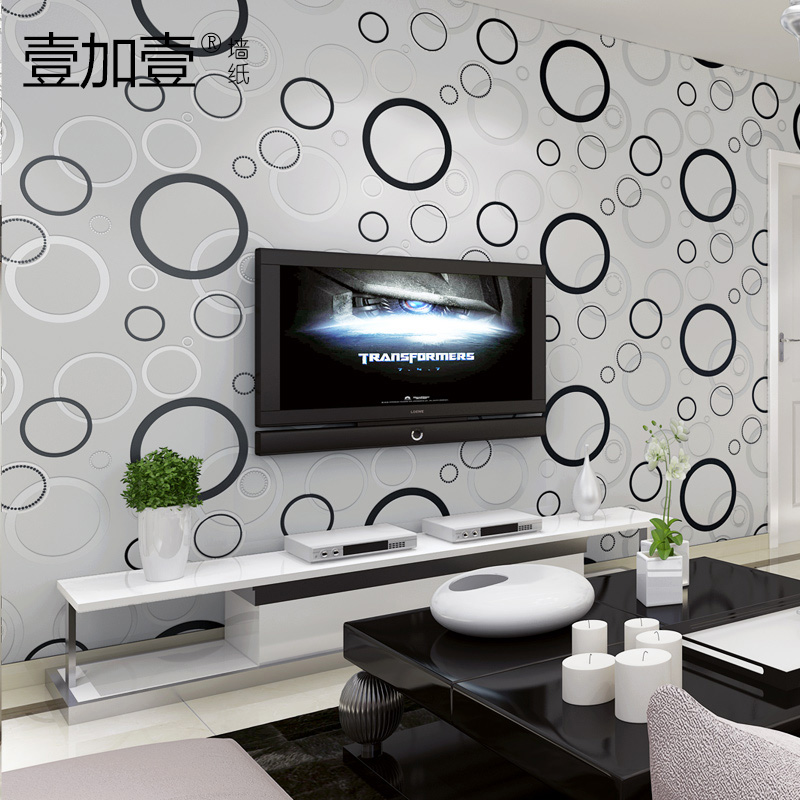 壹加壹 时尚创意个性墙纸卧室客厅无纺布壁纸3d立体电视背景墙