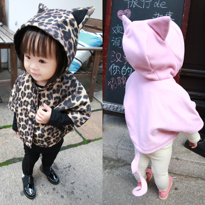 冬季新款 萌娃韩版童装 可爱女童蝙蝠服外套 儿童外套 小童上衣