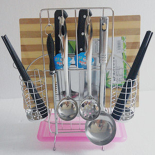 【天天特价】不锈钢挂钩刀架筷子筒厨房用品刀座刀具架厨具置物架