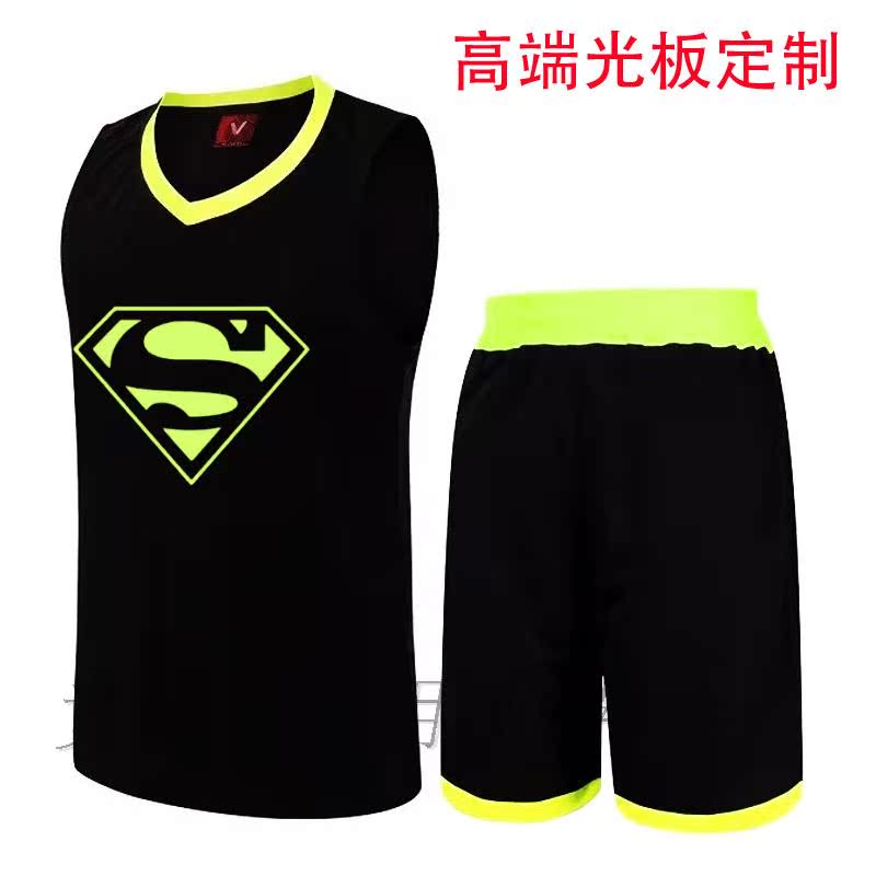 正品篮球比赛训练服套装夏个性DIY光板定制篮球衣印号印字一图案