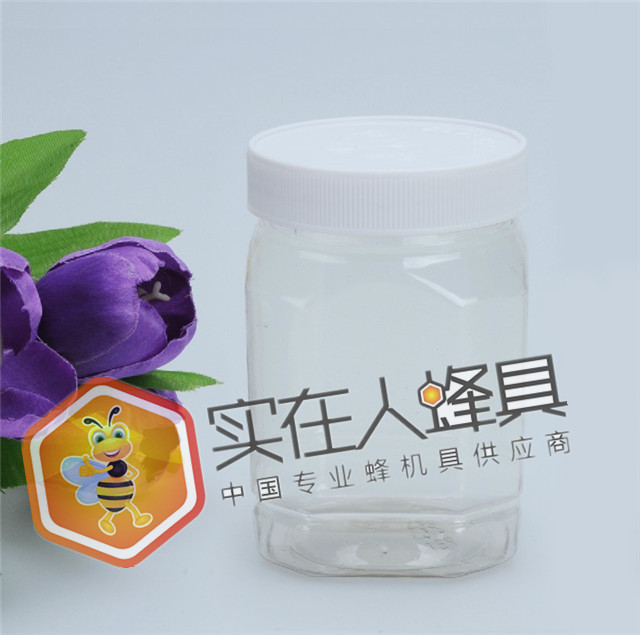 蜂蜜瓶PET塑料瓶500g方形花粉瓶蜜瓶 酱瓶 带内盖加厚型高透明度