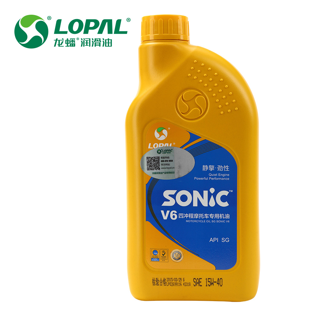 龙蟠 摩托车机油 合成机油 正品 SONIC V6 官方正品SG 15W-40