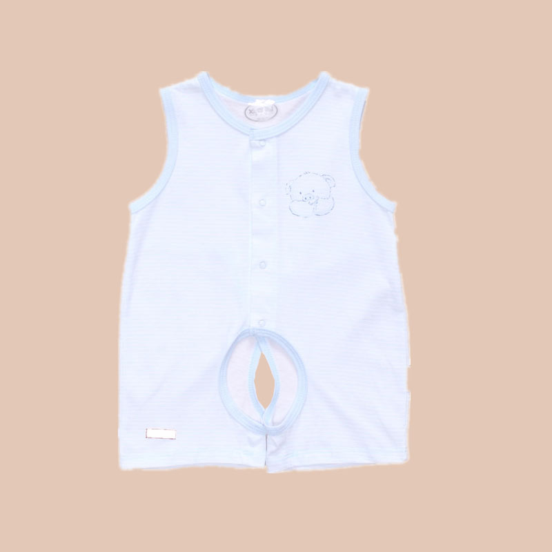 下一代 宝贝无袖开裆连体衣纯棉夏季薄款XKAEC121 婴儿连体衣哈衣
