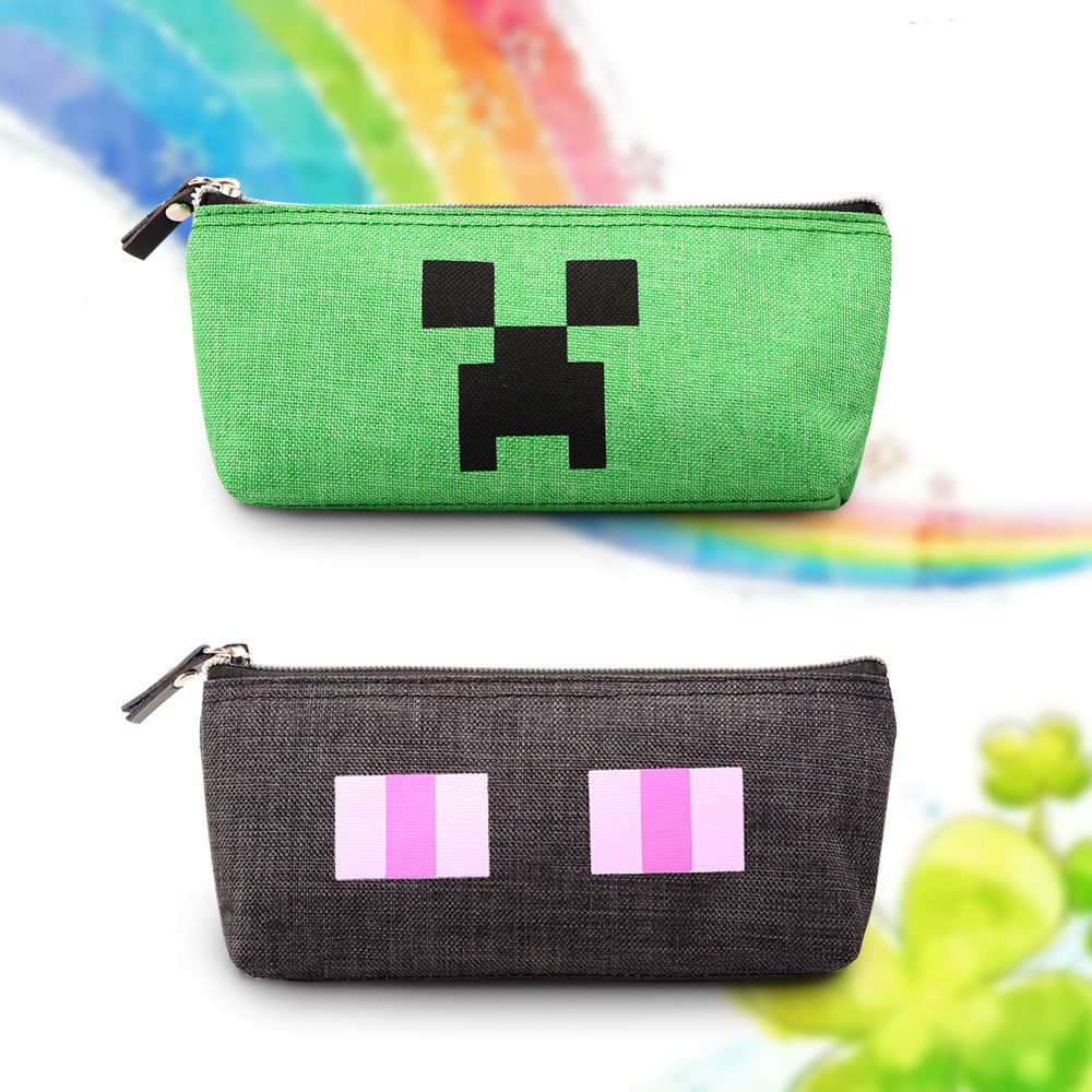 我的世界 Minecraft 创意学生皮笔袋铅笔盒简约 文具袋迷你零钱包