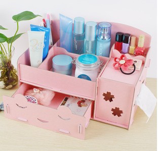 创意收纳盒 化妆盒 韩版DIY化妆品盒收纳盒