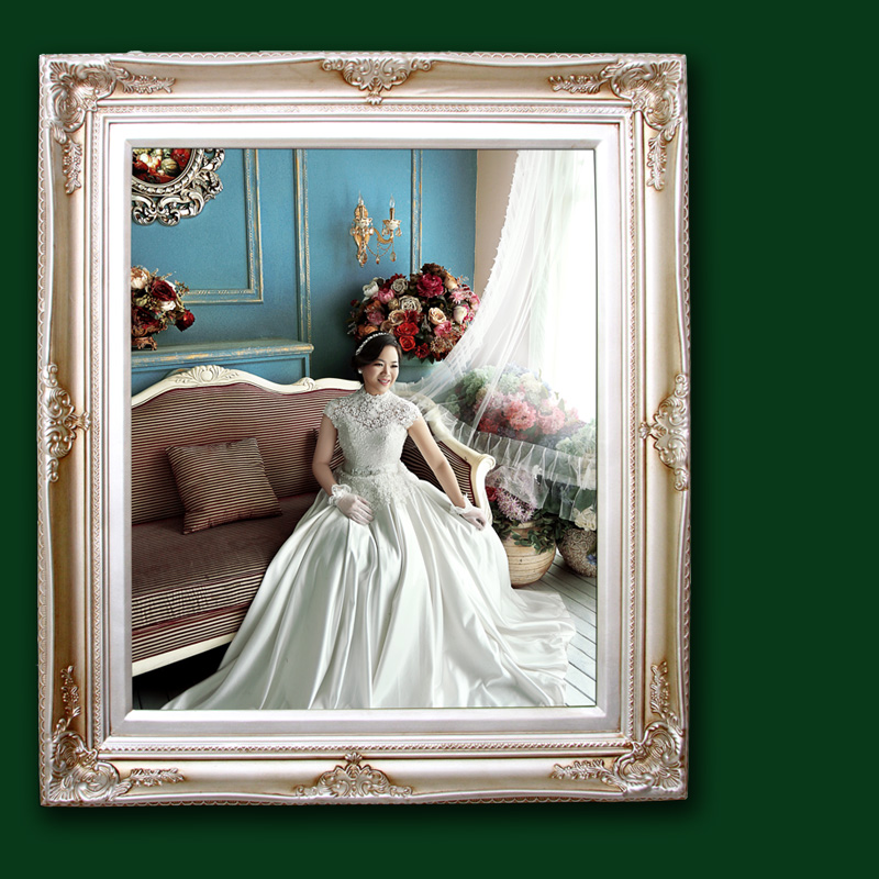 简婚纱照 欧式韩相框大挂墙 卧室创意相框 复古田园24寸相框