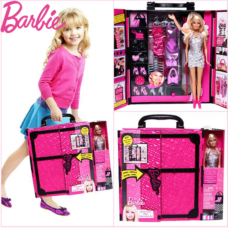 芭比娃娃公主甜甜屋套装礼盒芭比梦幻衣橱别墅X4833 女孩玩具