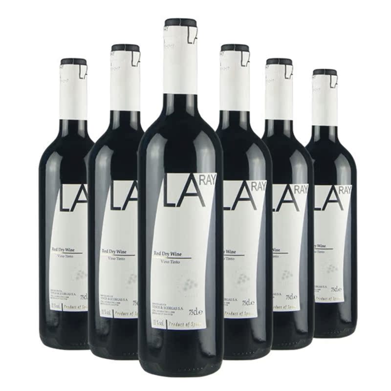 西班牙拉伊尔干红葡萄酒 原瓶进口优质红酒葡萄酒六只装