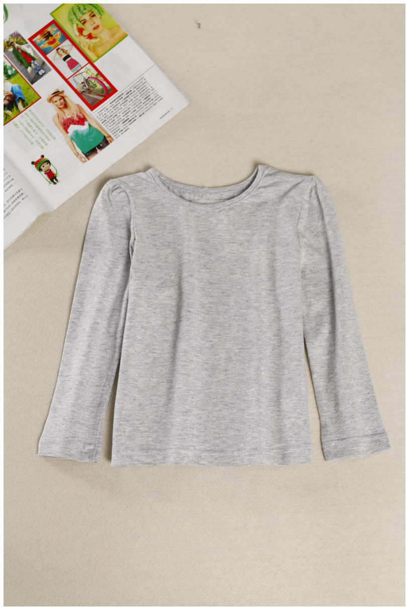 2015春秋新款 好货低价 2-4岁女童长袖全棉休闲圆领打底衫T恤D341