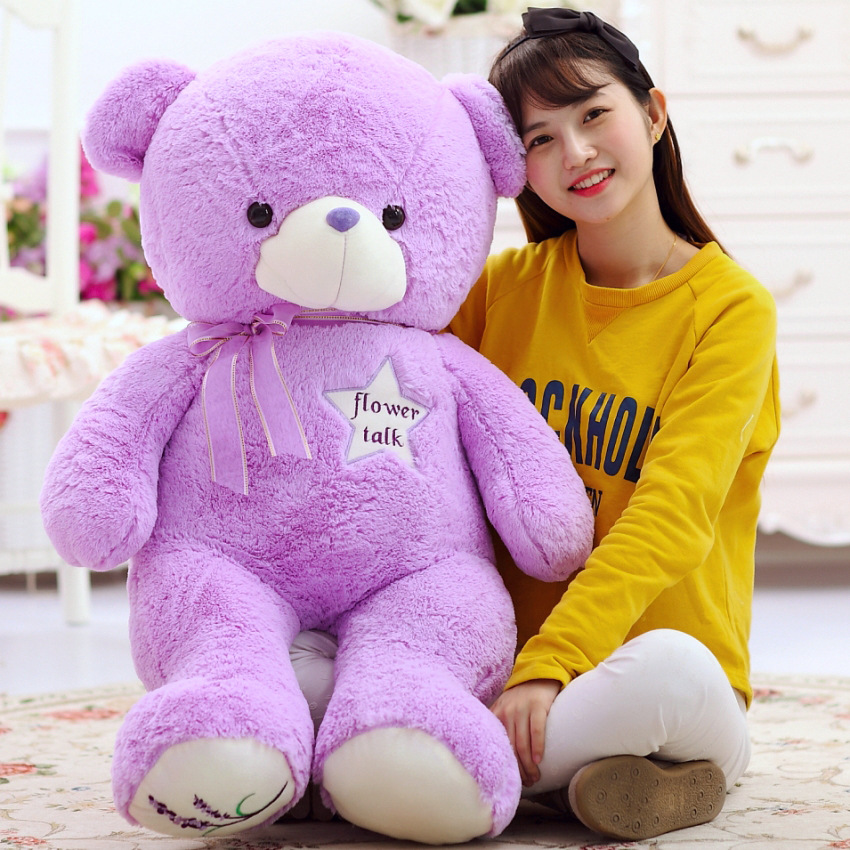 毛绒玩具 泰迪熊公仔紫色薰衣草小熊抱抱熊布娃娃玩偶生日礼物女