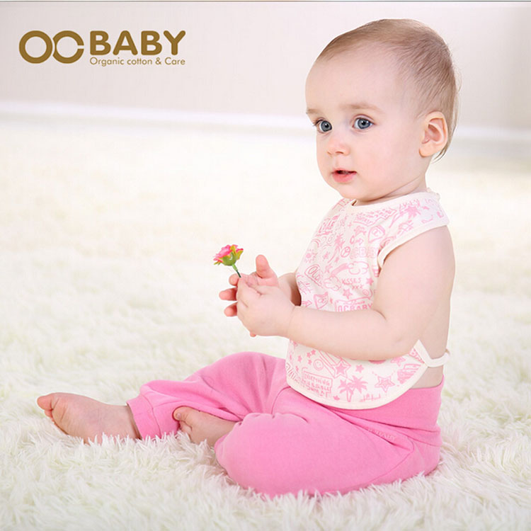 OCBaby有机棉新生儿衣服宝宝春秋薄款婴儿肚兜纯棉婴幼儿护肚夏季