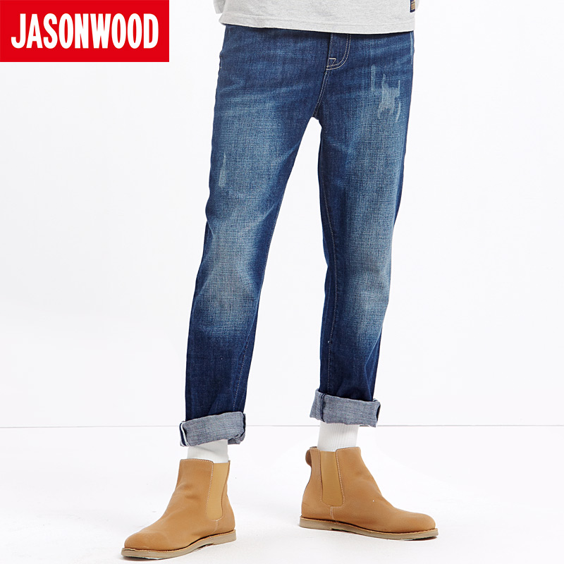Jasonwood/坚持我的经典版型休闲百搭牛仔长裤351817244