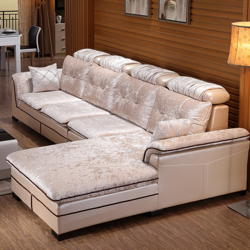 客厅沙发 现代简约 布艺沙发组合 大小户型家具转角沙发 皮布沙发