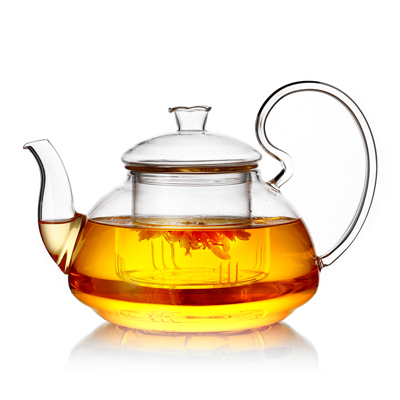耐热玻璃花茶壶带过滤防掉盖泡茶壶透明大容量手工养生壶茶具套装