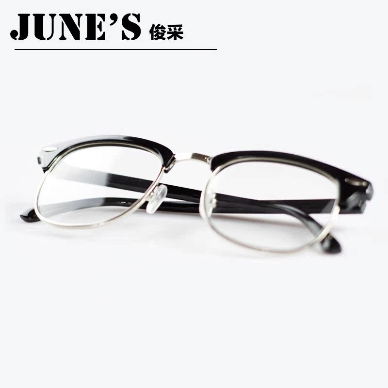 时尚大框复古眼镜 近视眼镜框 超轻金属TR90眼镜架 装饰配镜 包邮