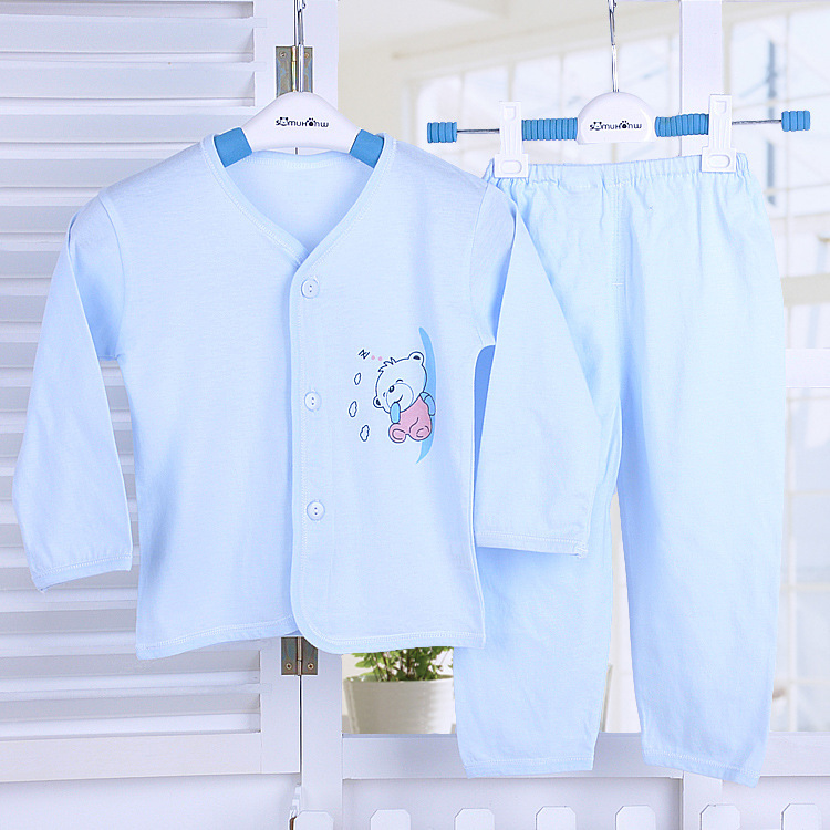 2015夏季薄款婴儿内衣宝宝睡衣裤套装卡通儿童内衣