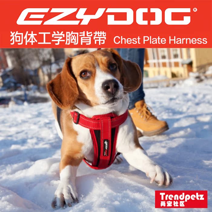 【原装进口】澳洲EZYDOG 原创狗体工学胸背带 CHEST PLATE 狗链