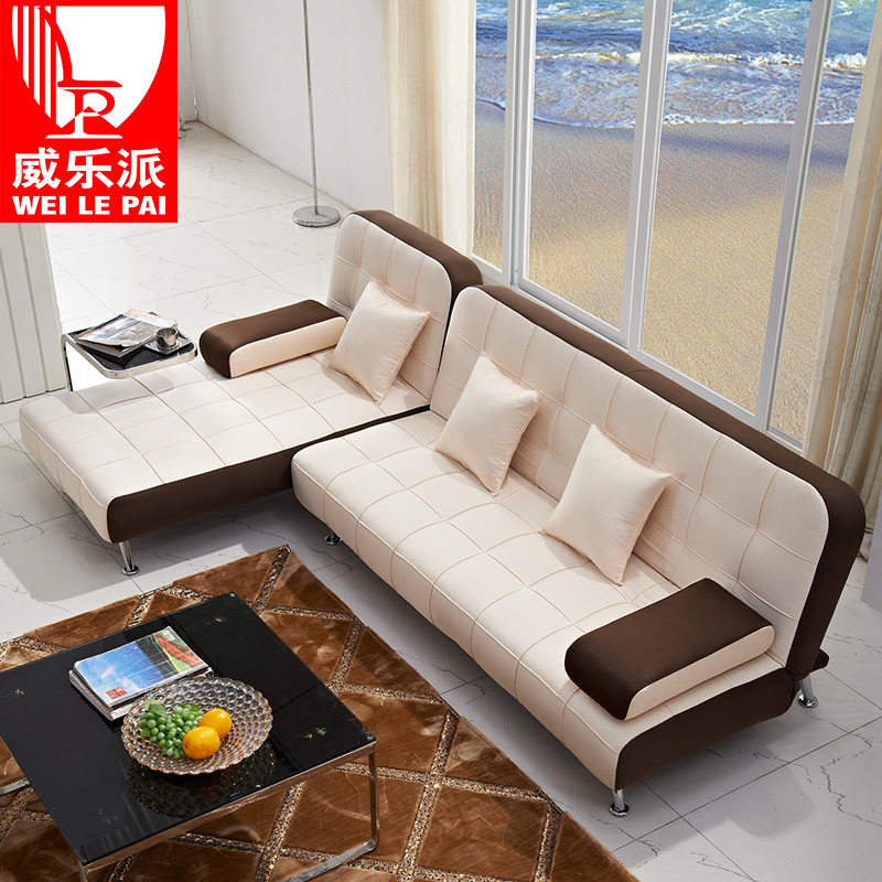 威乐派折叠沙发床小户型1.8米1.5米多功能可拆洗布艺两用沙发组合