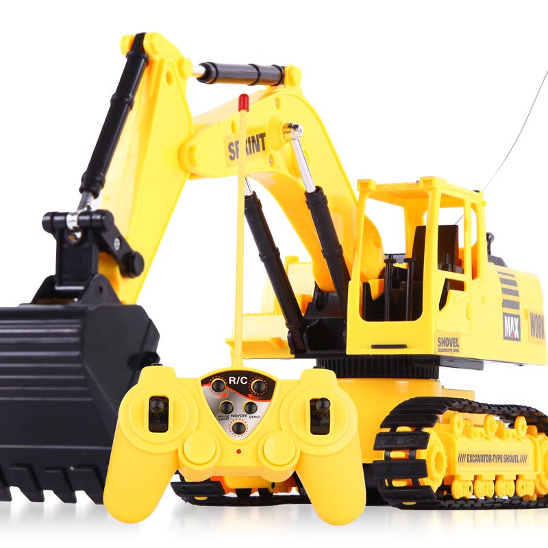 儿童遥控工程车电动挖土机 钩机无线挖掘机男孩玩具遥控车玩具车