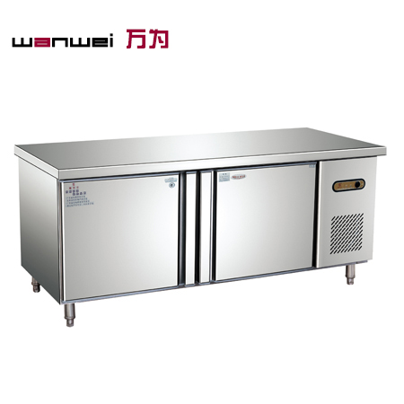 商用工作台（磁封门）双门单温平面冰箱冷藏工作台/冷柜保鲜柜