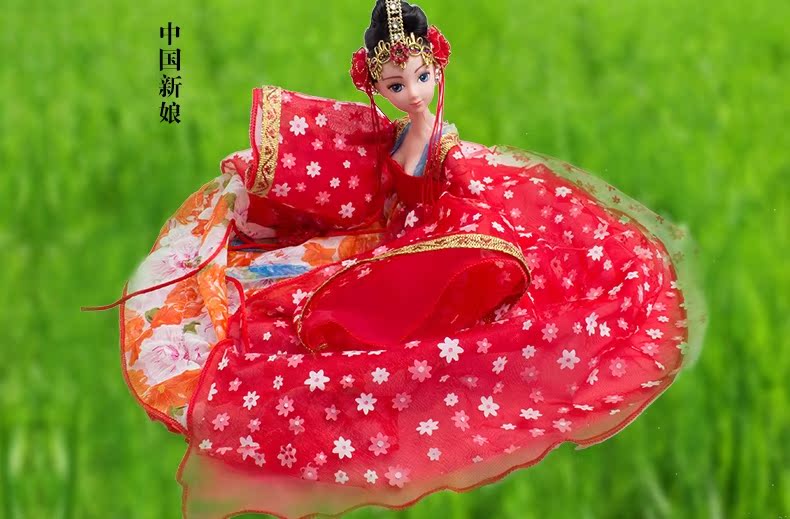 娇娇妮王朝公主中国新娘中国芭比娃娃古装芭比女孩玩具生日礼盒装