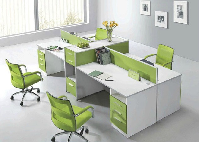 办公家具办公桌简约现代屏风办公桌 员工桌 4人组合办公桌椅
