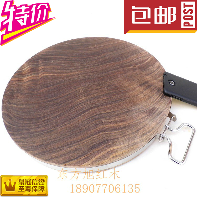 包邮越南铁木砧板厨房用具加厚圆形蚬木整块实木菜板抗菌切菜板刀