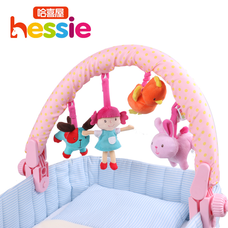 【哈喜屋】儿童玩具婴儿床铃床挂摇铃小菊拱形吊饰婴儿车玩具挂件