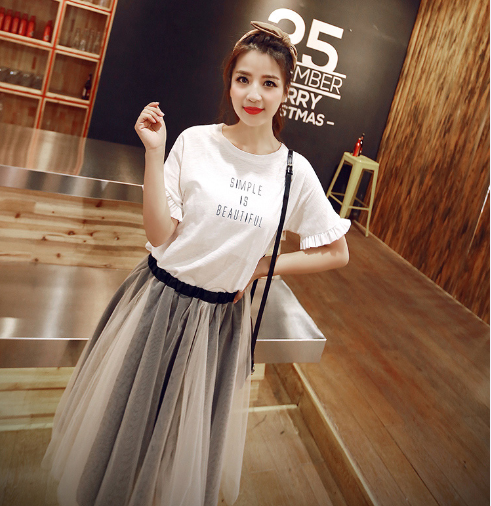 2015夏装新款韩版女士荷叶边上衣体恤纯棉宽松短袖学生t恤女