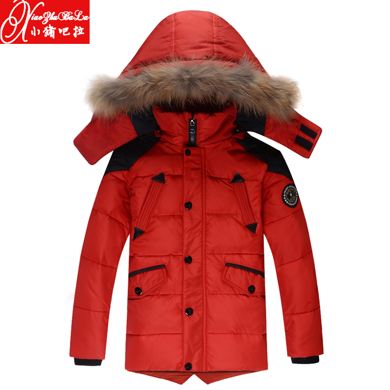 2014新款正品冬韩版童装儿童羽绒服男童中大童时尚休闲外套中长款