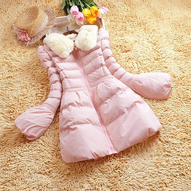2014新款冬装外套 中长款带毛领保暖娃娃装羽绒棉棉衣棉袄棉服