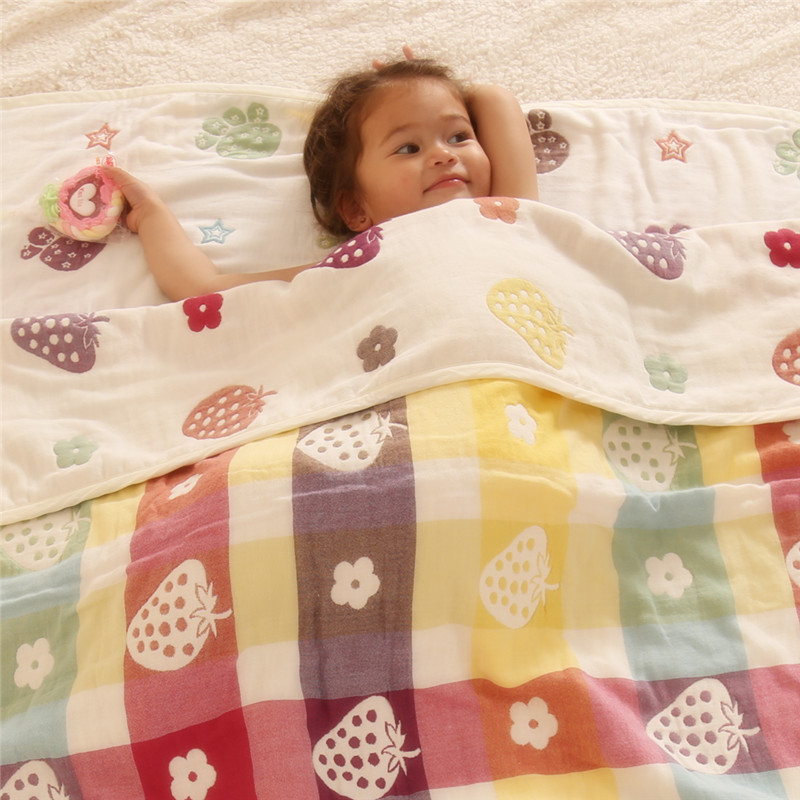 自然密码夏季纯棉纱布毛巾被儿童空调毯宝宝盖毯新生婴儿正品包邮