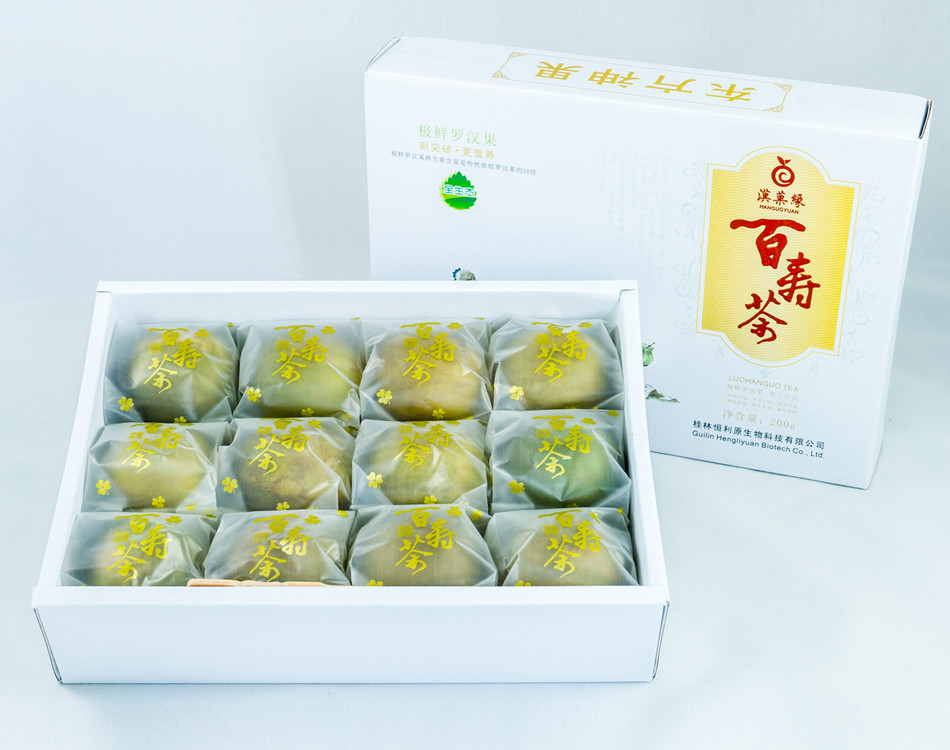 百寿茶 汉果缘极鲜罗汉果12个中果精美礼盒 广西桂林保健养生特产