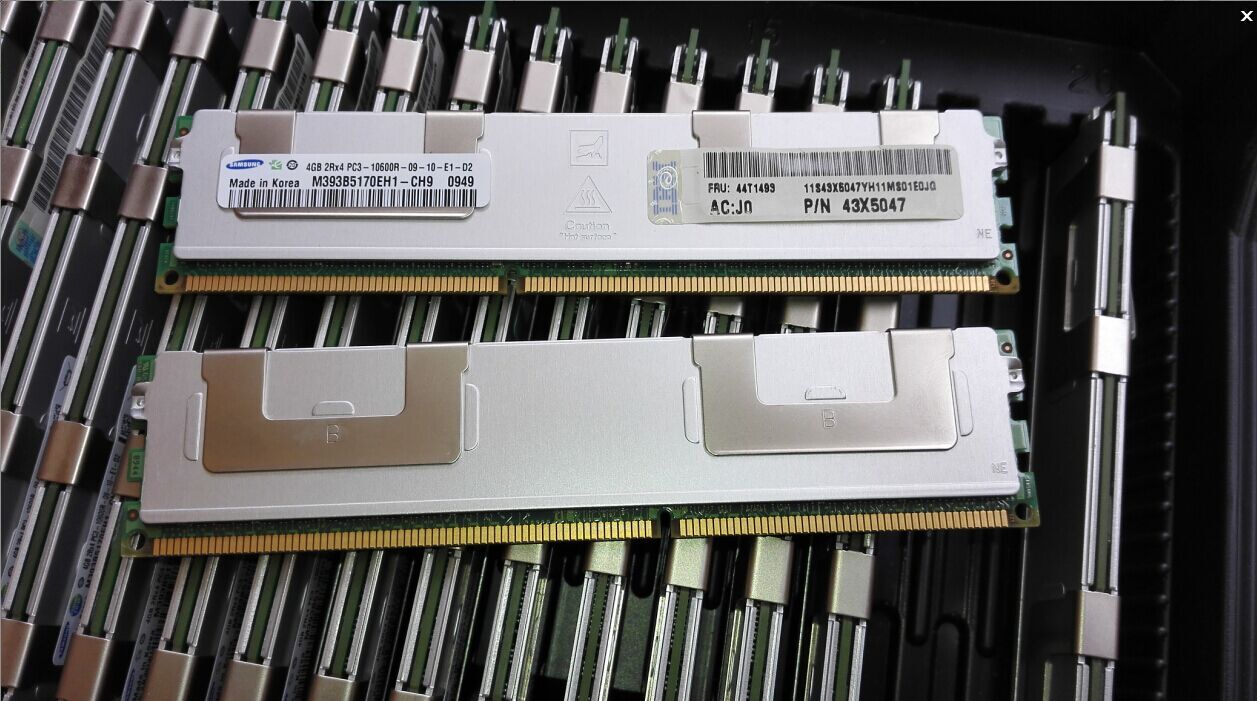 三星原厂 4G 2Rx4 PC3-10600R DDR3 1333 ECC REG RECC服务器内存