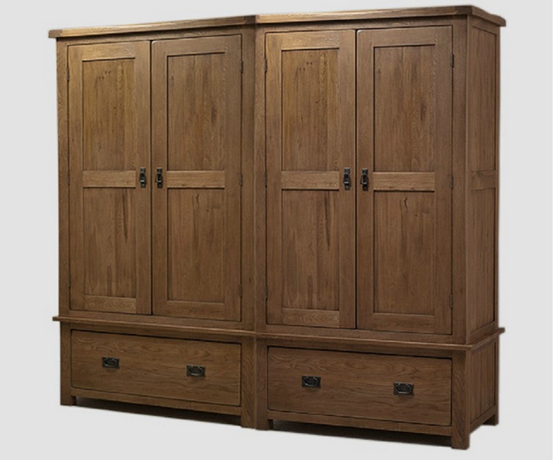 欧式白橡木全实木家具 四门衣柜 储物柜 大衣橱 储物柜 特价 促销
