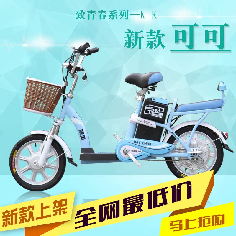 凤燕电动车 电动车自行车摩卡中国梦简易款电动车36v48v可可款