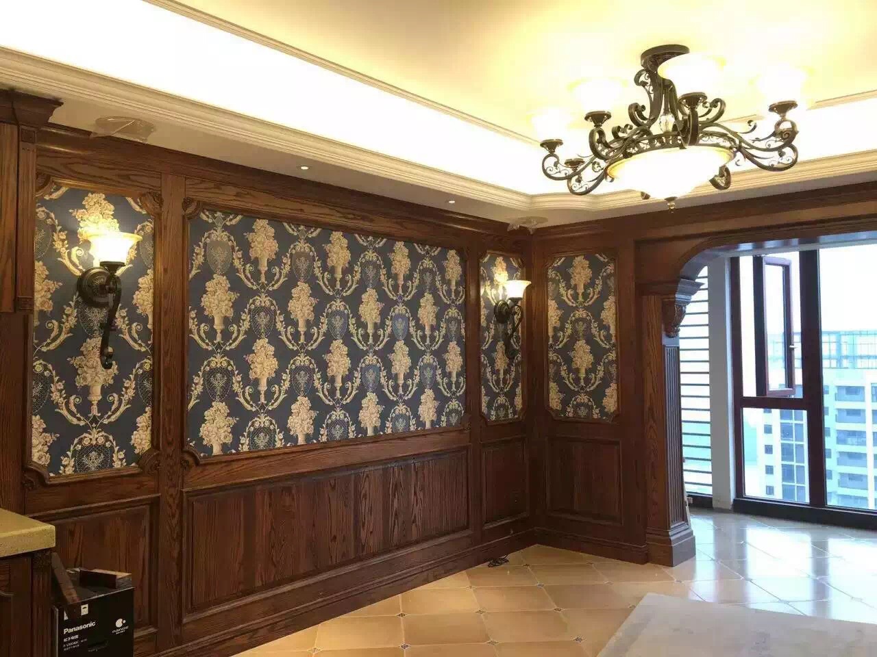 实木护墙板墙裙板定制欧式墙面木质装饰板沙发背景墙全屋家具定制