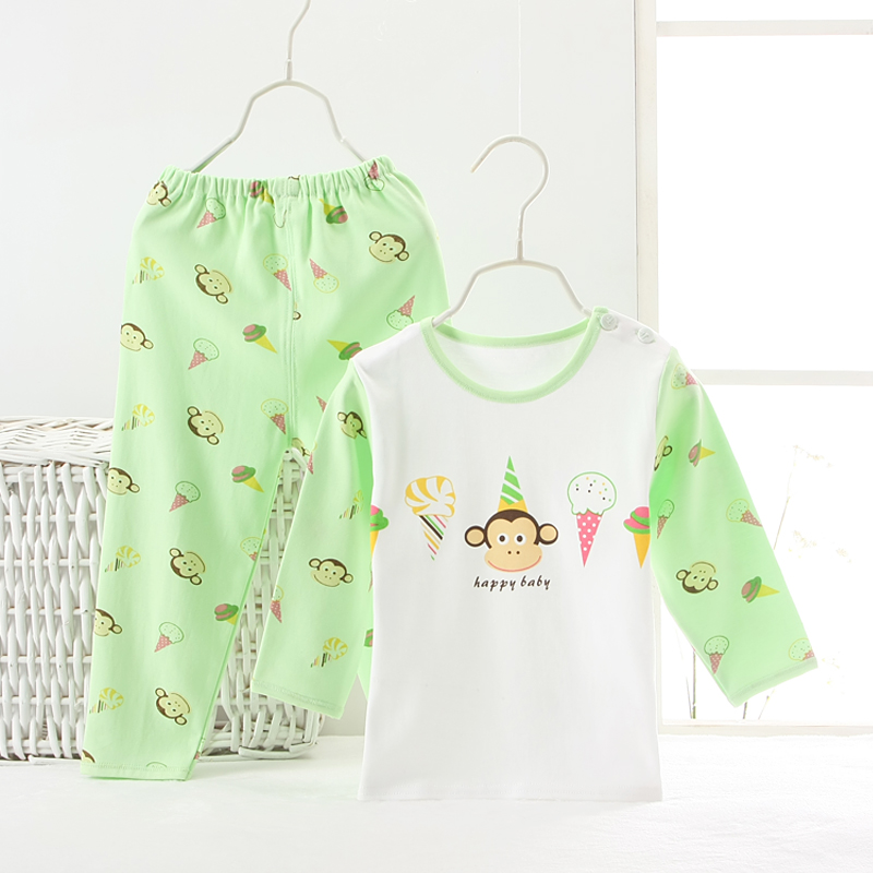 婴儿内衣套装宝宝纯棉长袖睡衣空调服 男女童装秋季新款0-1-2岁