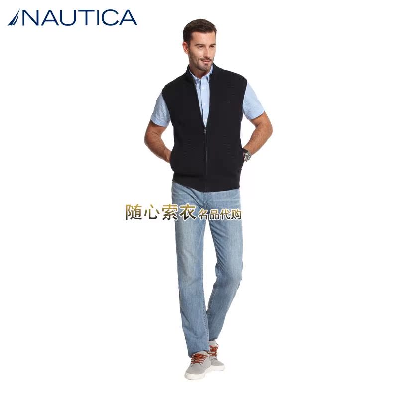 NAUTICA/诺帝卡15年新款 都市时尚 无袖背心 线衫 SC51023