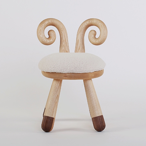 【小羊椅】实木绵羊凳儿童靠背椅子 宝宝座椅个性礼物|上形.孩在