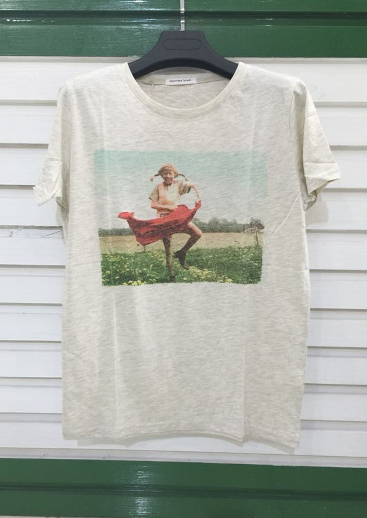 Discovery 2015夏季新款简约百搭款休闲短袖T恤 人物印花时尚T