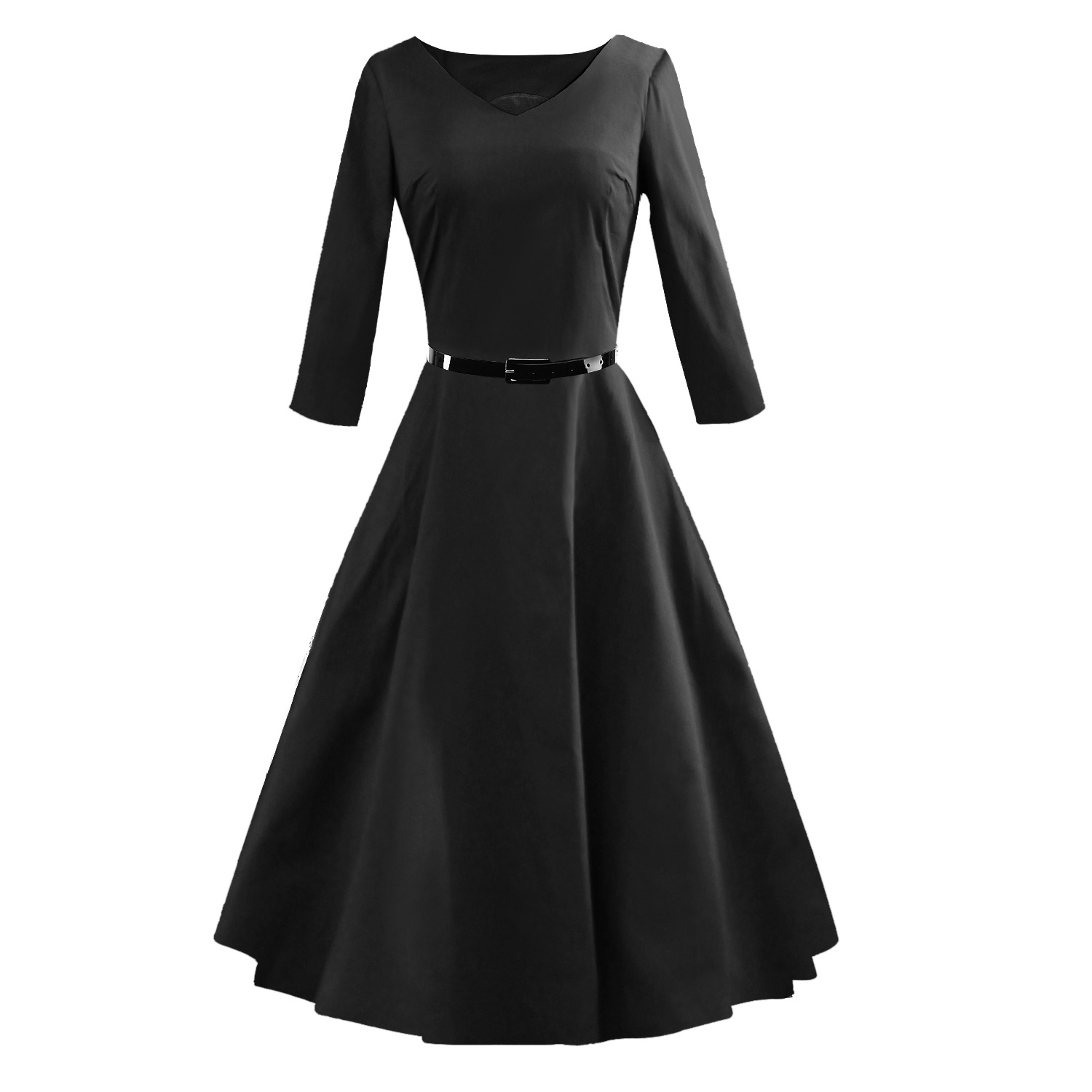 3/4 Sleeve Vestidos 1950s 1960s Retro Rockabilly Dresses