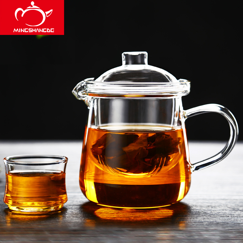 高硼硅玻璃茶壶创意透明带茶漏 加厚泡茶壶耐热带过滤玻璃公道杯