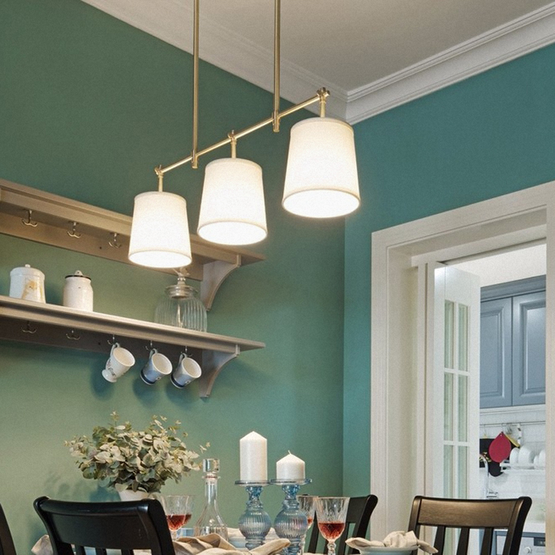 餐厅吊灯欧式全铜灯具餐吊灯饰美式客厅饭厅三头创意个性简约现代