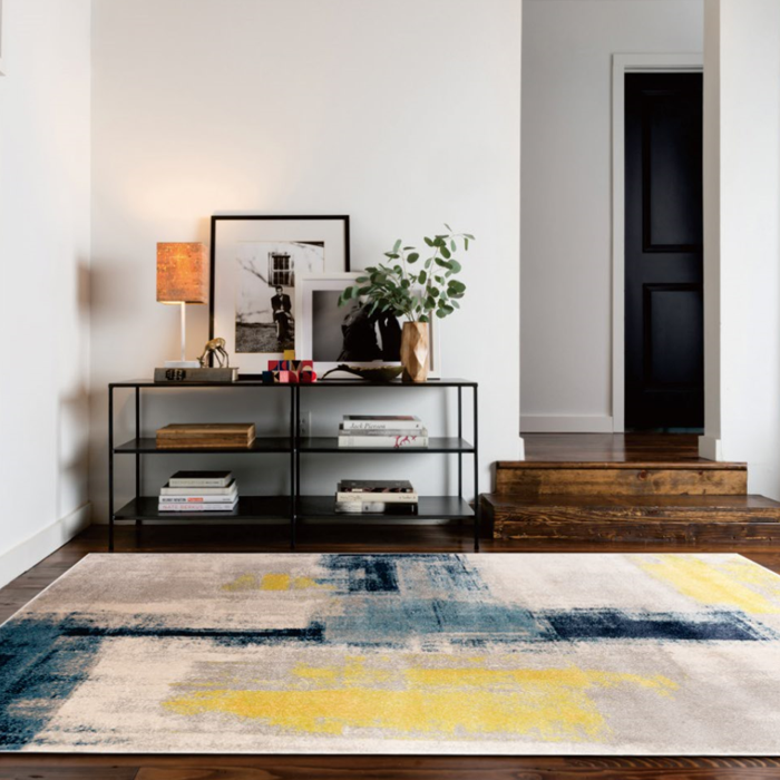 馨悦 土耳其进口北欧现代地毯 抽象客厅沙发卧室床前欧式柔软地毯