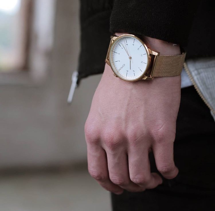 现货 英国代购 KOMONO 男女同款 金属链 金银玫瑰金 复古时尚手表