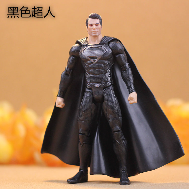 正版DC超人钢铁之躯佐德将军黑色超人超可动人偶玩具散货
