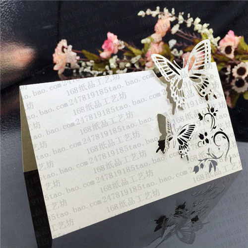 2016爆款蝴蝶席位卡 桌卡 台卡 创意中式 婚庆用品 婚庆道具 10枚