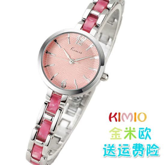 金米欧手表可爱简约少女陶瓷手链表时尚女士手表韩版女学生石英表
